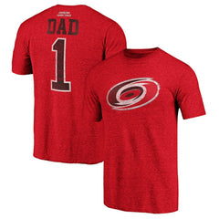 Carolina Hurricanes Greatest Dad Tri-Blend T-Shirt Red