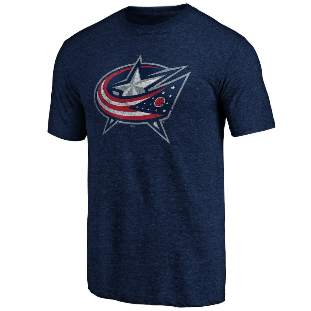 Columbus Blue Jackets Greatest Dad Tri-Blend T-Shirt Navy