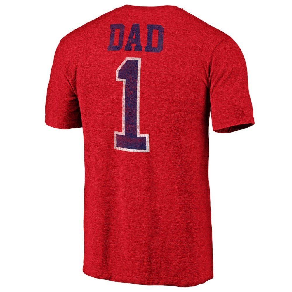Montreal Canadiens Greatest Dad Tri-Blend T-Shirt Red