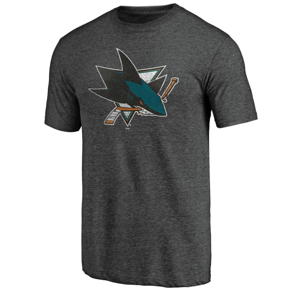 San Jose Sharks Greatest Dad Tri-Blend T-Shirt Charcoal