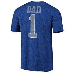 Tampa Bay Lightning Greatest Dad Tri-Blend T-Shirt Blue