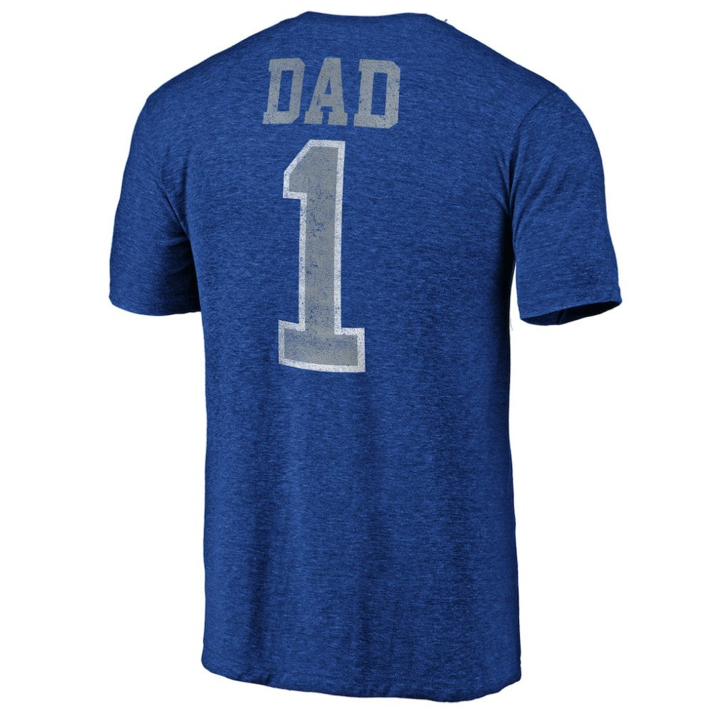 Toronto Maple Leafs Greatest Dad Tri-Blend T-Shirt Blue