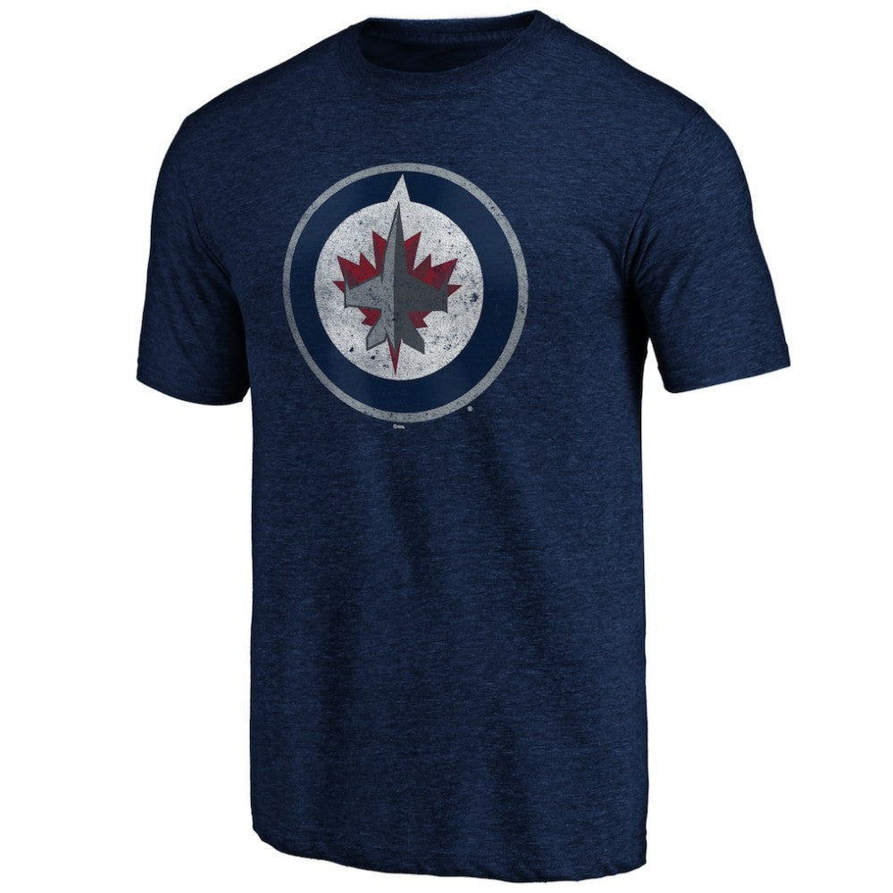 Winnipeg Jets Greatest Dad Tri-Blend T-Shirt Navy