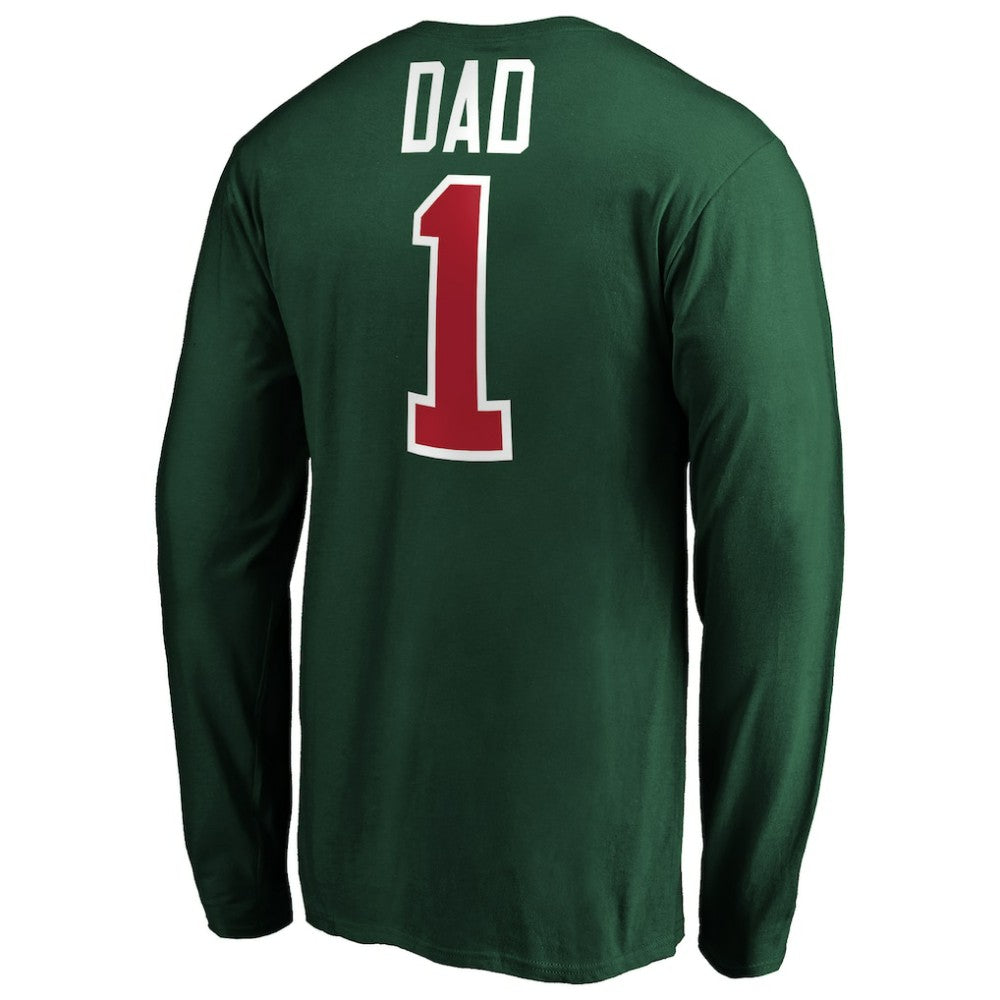 Minnesota Wild #1 Dad Long Sleeve T-Shirt Green