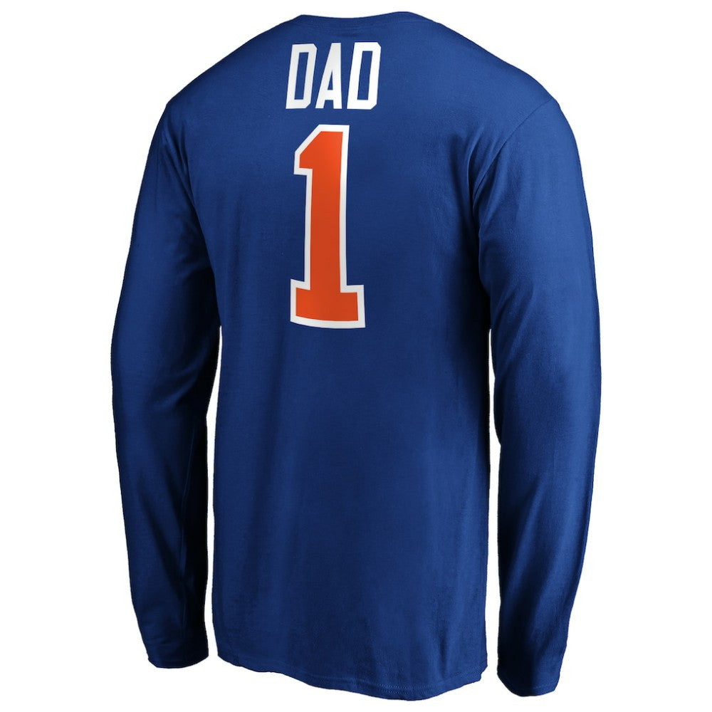 New York Islanders #1 Dad Long Sleeve T-Shirt Royal