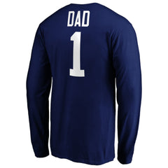 Tampa Bay Lightning #1 Dad Long Sleeve T-Shirt Blue