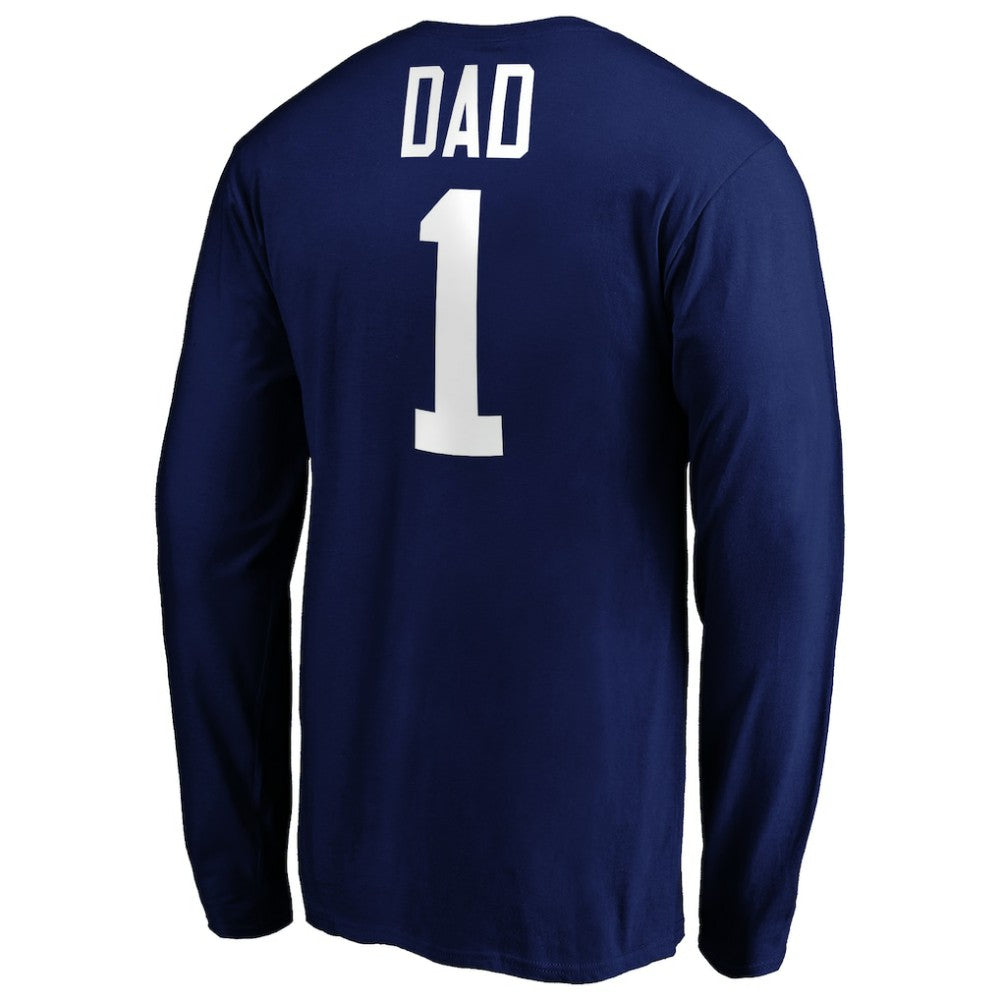 Toronto Maple Leafs #1 Dad Long Sleeve T-Shirt Blue