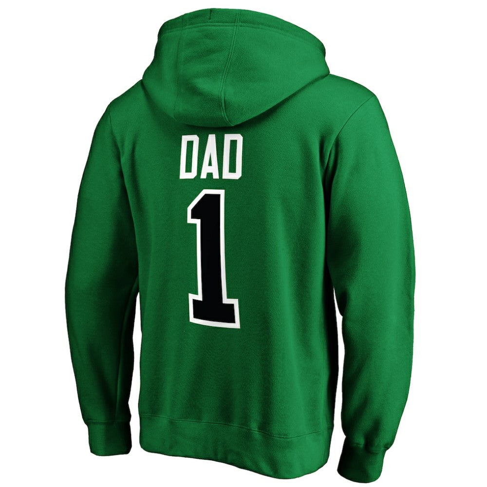 Dallas Stars #1 Dad Pullover Hoodie Kelly Green
