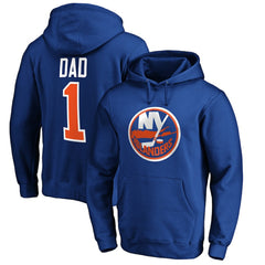 New York Islanders #1 Dad Pullover Hoodie Royal