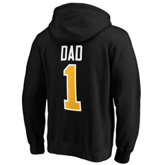 Pittsburgh Penguins #1 Dad Pullover Hoodie Black