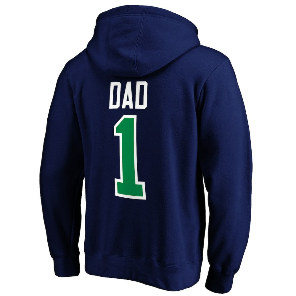 Vancouver Canucks #1 Dad Pullover Hoodie Blue