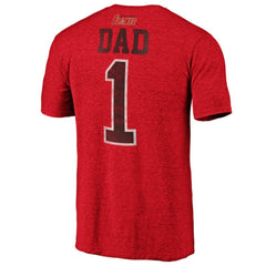 Calgary Flames Greatest Dad Tri-Blend T-Shirt Red