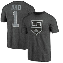 Los Angeles Kings Greatest Dad Tri-Blend T-Shirt Charcoal