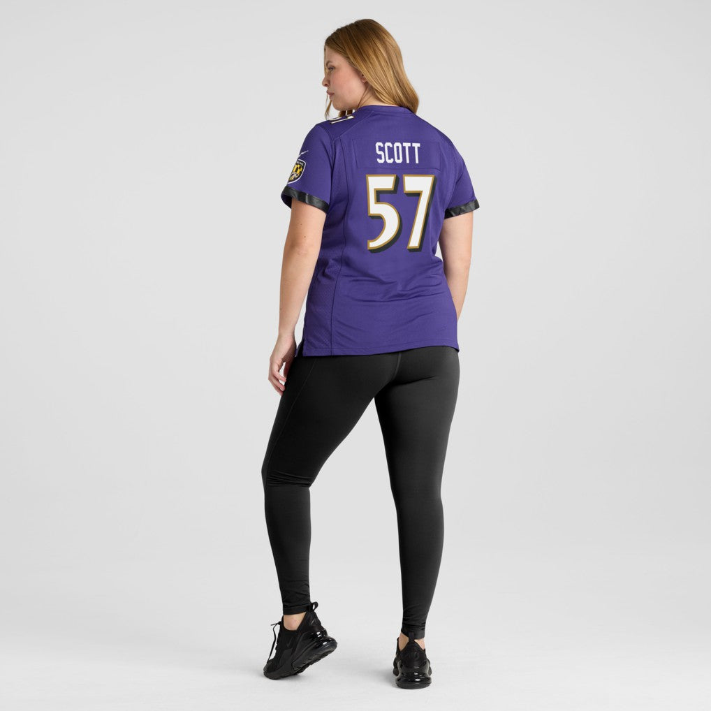Bart Scott Baltimore Ravens Women's Game Retired Player Jersey - Purple