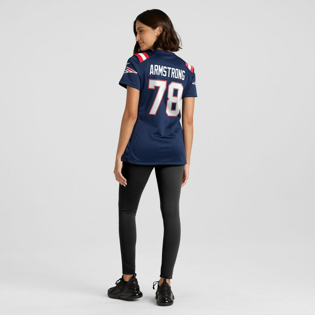 Bruce Armstrong New England Patriots Women's Game Retired Player Jersey - Navy