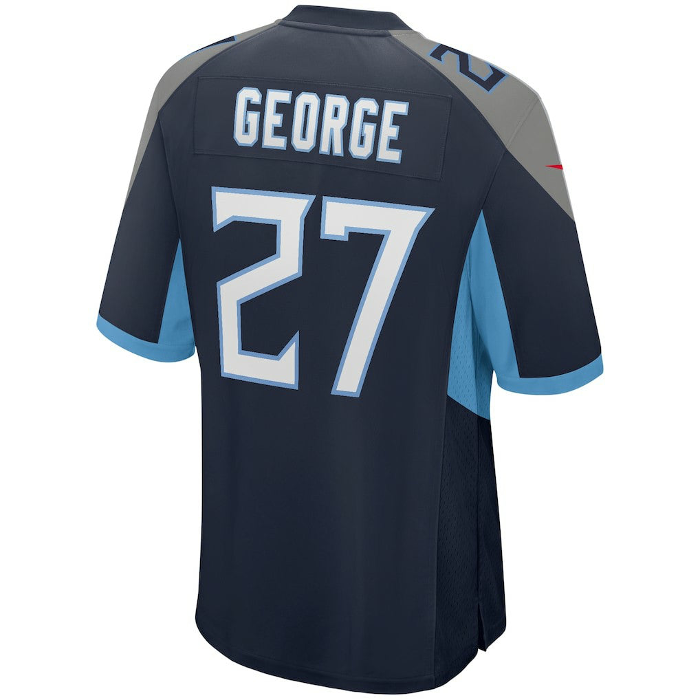 Eddie George Tennessee Titans Game Retired Player Jersey - Navy