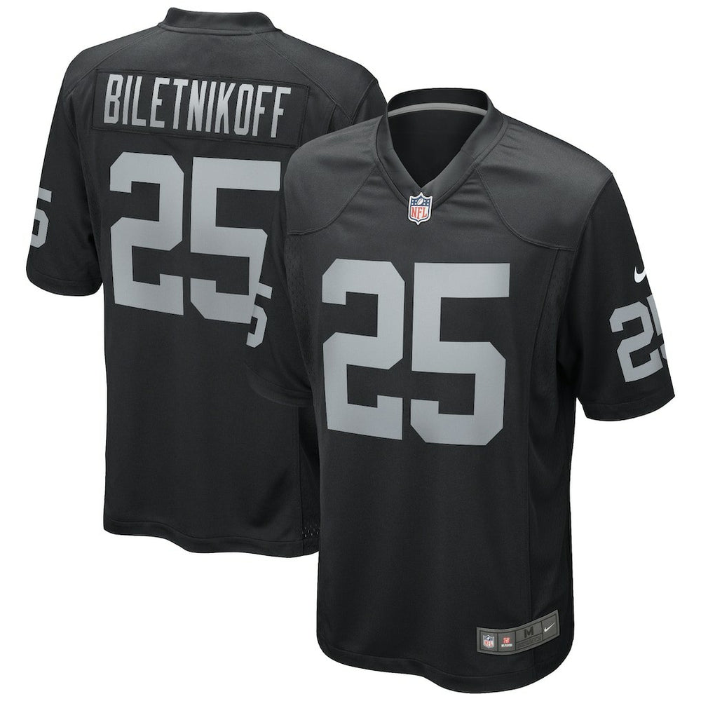 Fred Biletnikoff Las Vegas Raiders Game Retired Player Jersey - Black