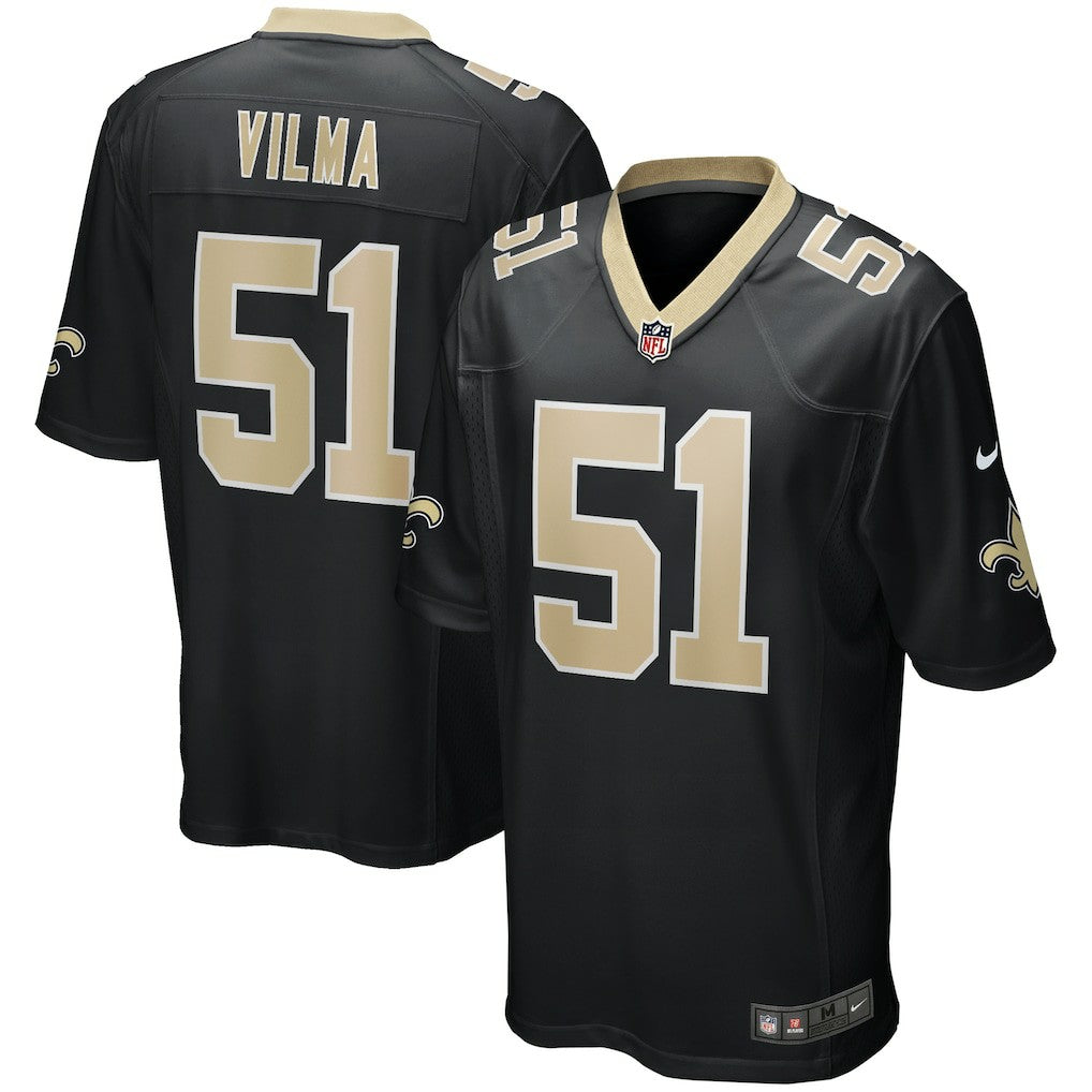 Jonathan Vilma New Orleans Saints Game Retired Player Jersey - Black