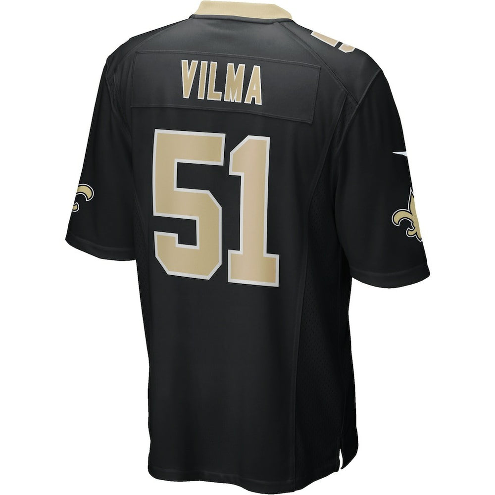 Jonathan Vilma New Orleans Saints Game Retired Player Jersey - Black