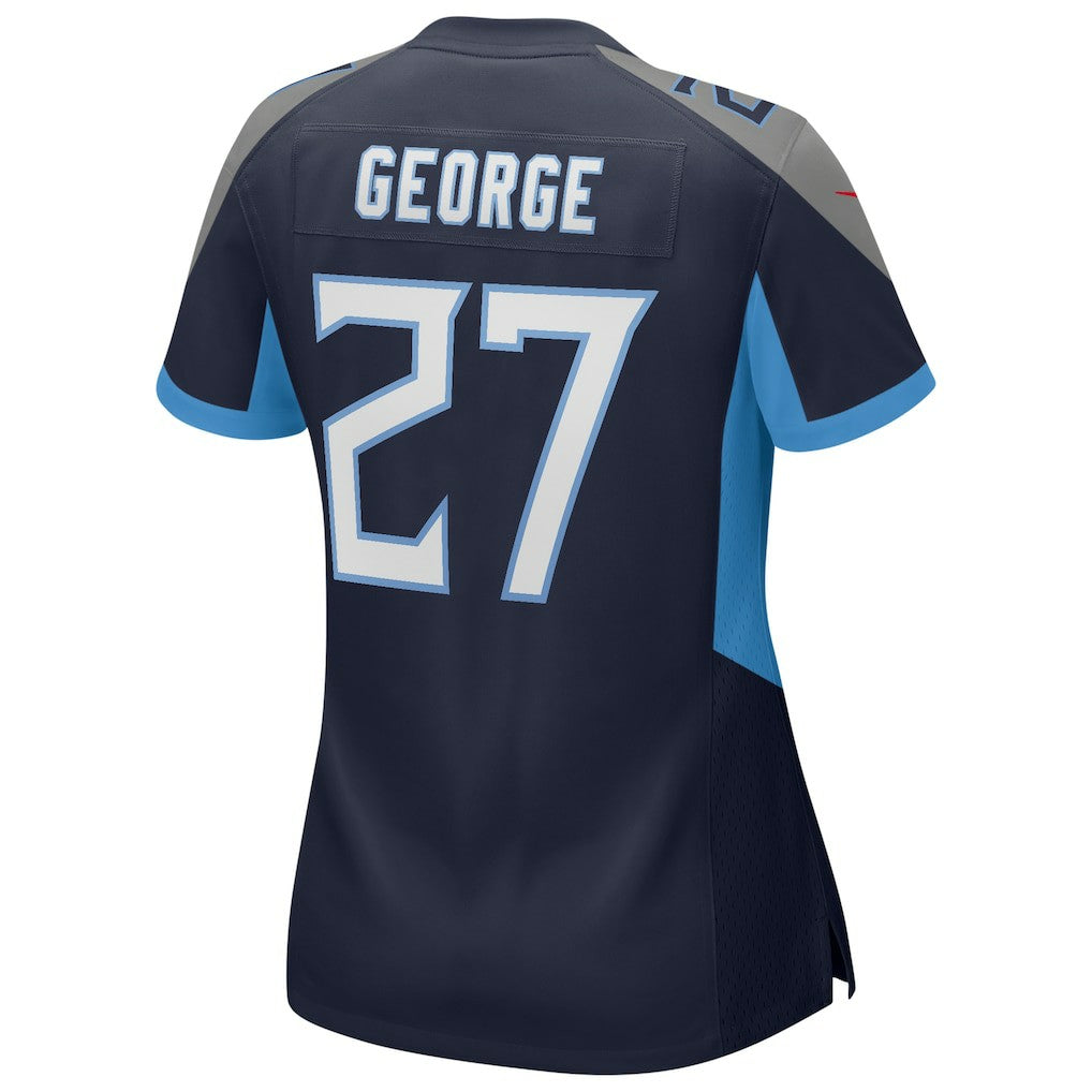 Eddie George Tennessee Titans Women's Game Retired Player Jersey - Navy