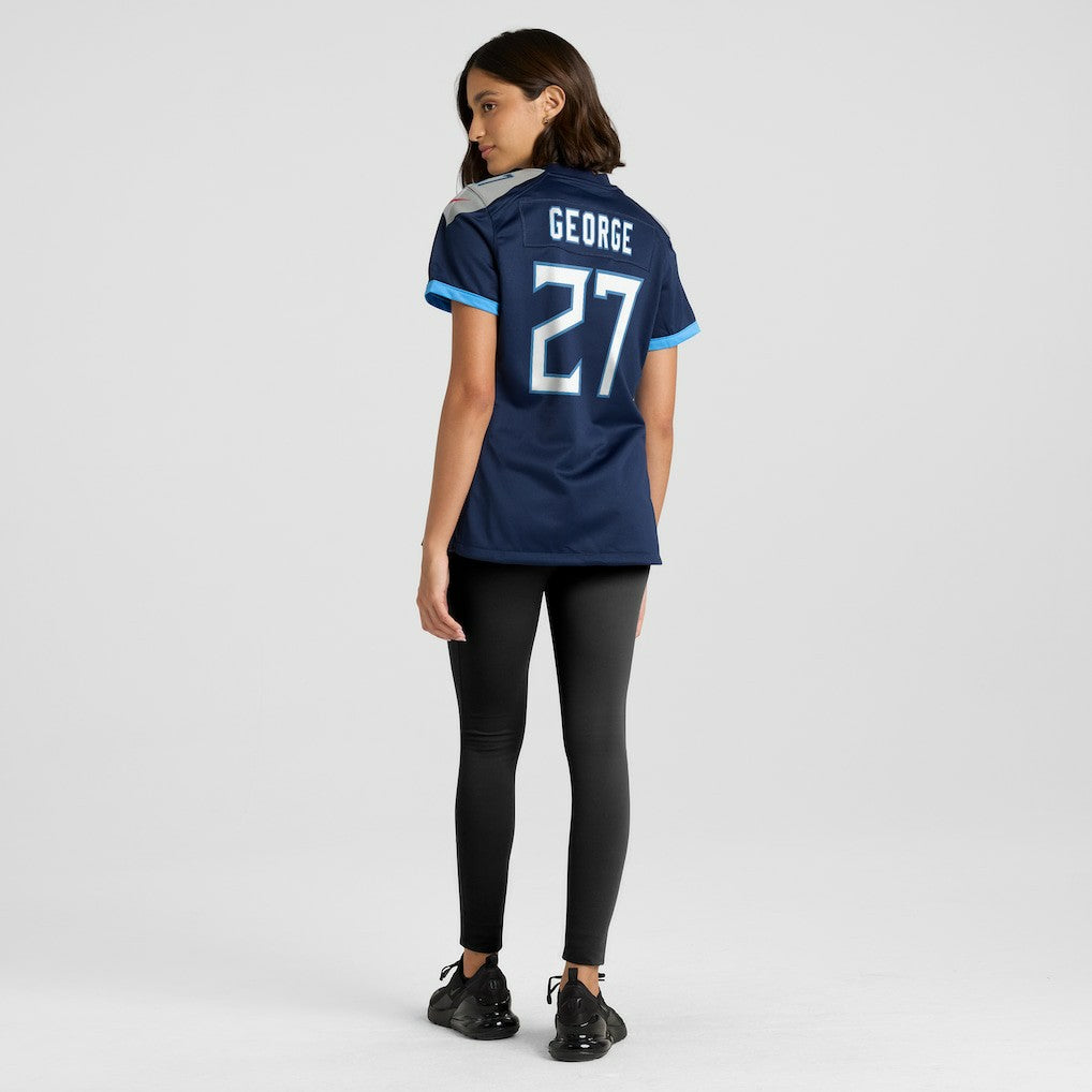 Eddie George Tennessee Titans Women's Game Retired Player Jersey - Navy