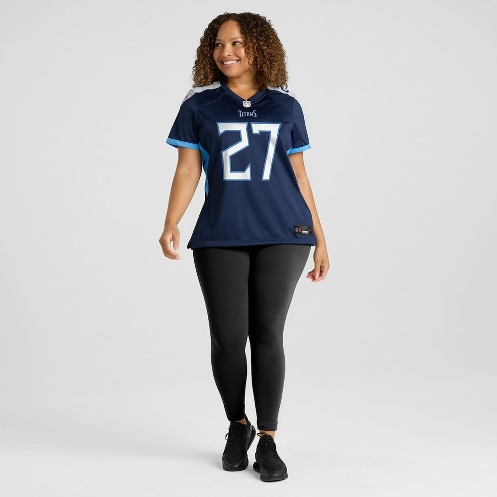Eddie George Tennessee Titans Women's Game Retired Player Jersey - Navy