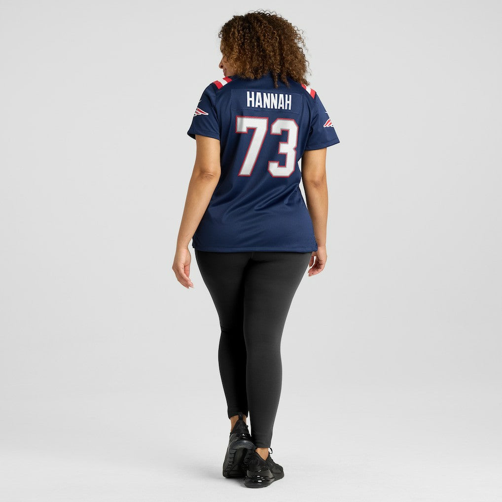 John Hannah New England Patriots Women's Game Retired Player Jersey - Navy