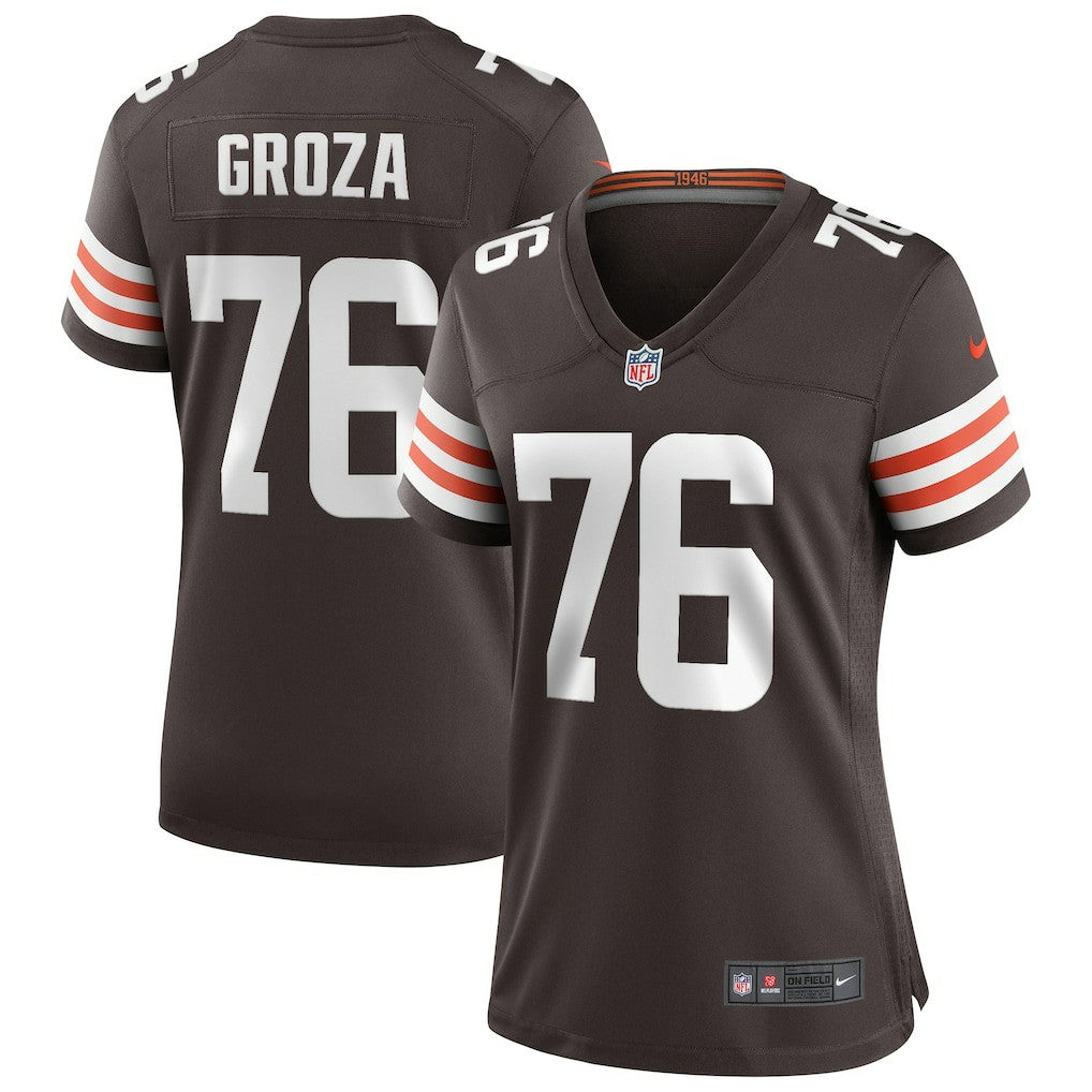 Lou Groza Cleveland Browns Women's Game Retired Player Jersey - Brown