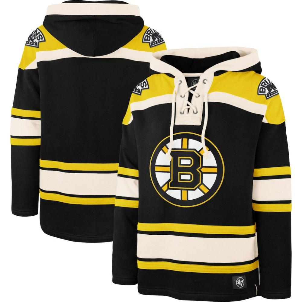 Boston Bruins '47 Superior Lacer Hoodie Black