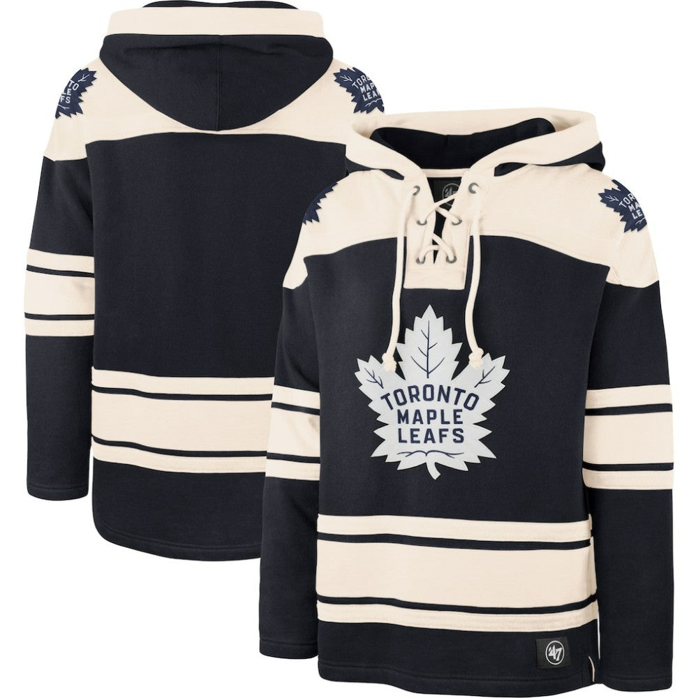 Toronto Maple Leafs '47 Superior Lacer Pullover Hoodie Navy/Cream