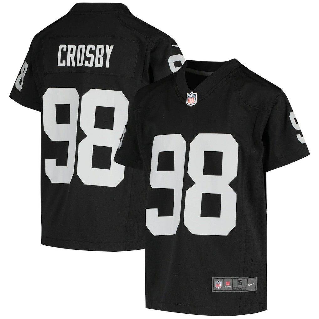 Maxx Crosby Las Vegas Raiders Youth Game Jersey - Black