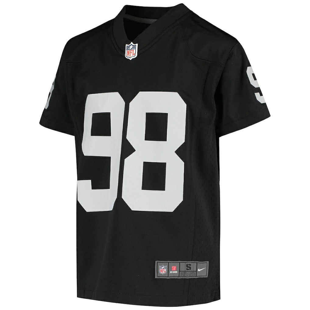 Maxx Crosby Las Vegas Raiders Youth Game Jersey - Black