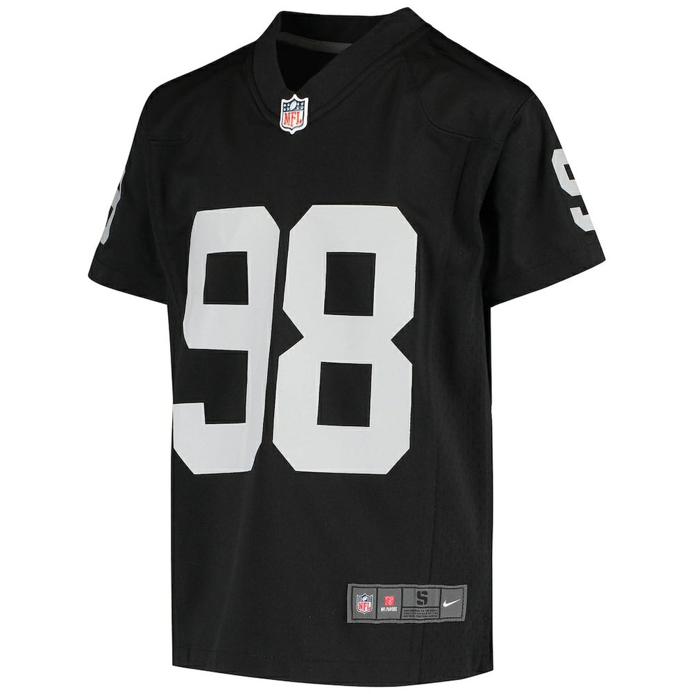 Maxx Crosby Las Vegas Raiders Youth Game Jersey - Black