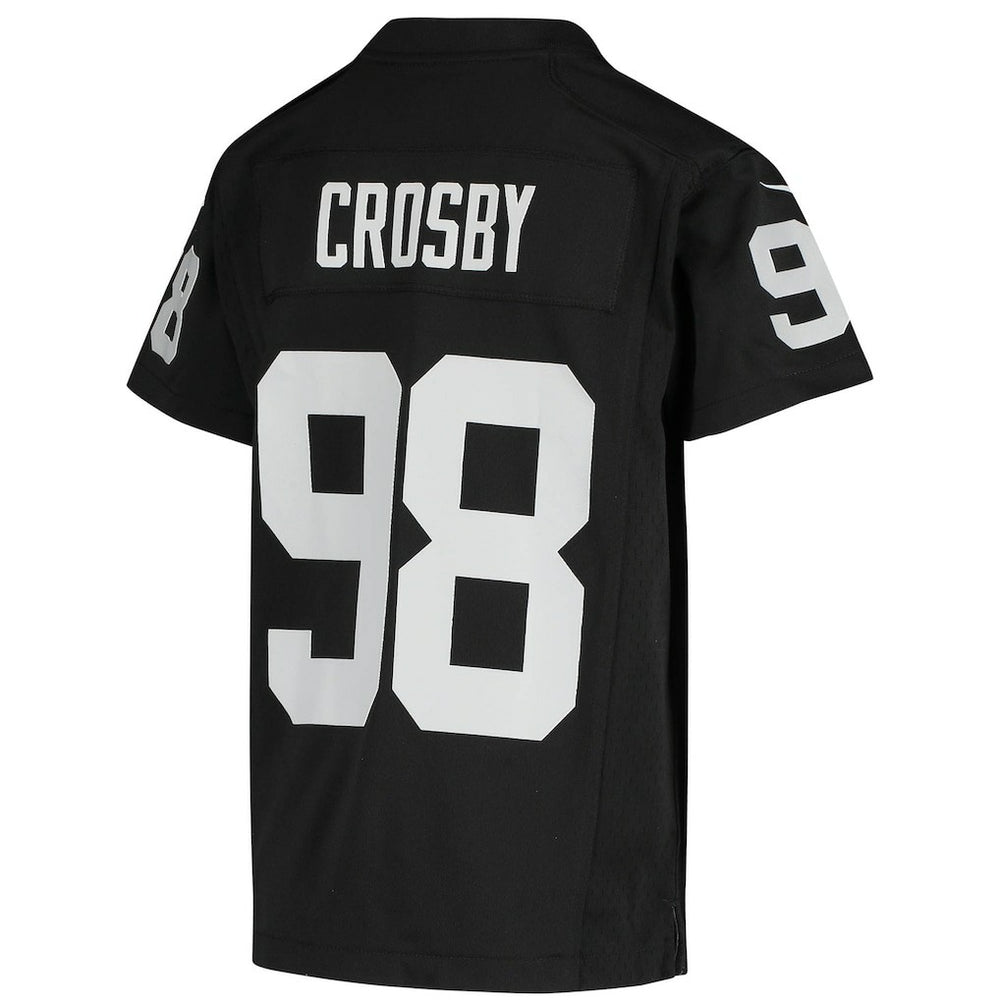 Maxx Crosby Las Vegas Raiders Youth Game Jersey - Black