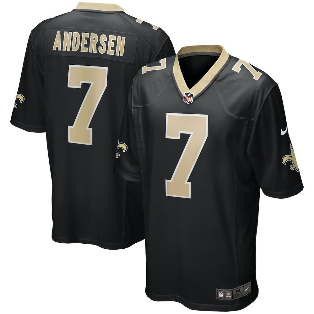 Morten Andersen New Orleans Saints Game Retired Player Jersey - Black