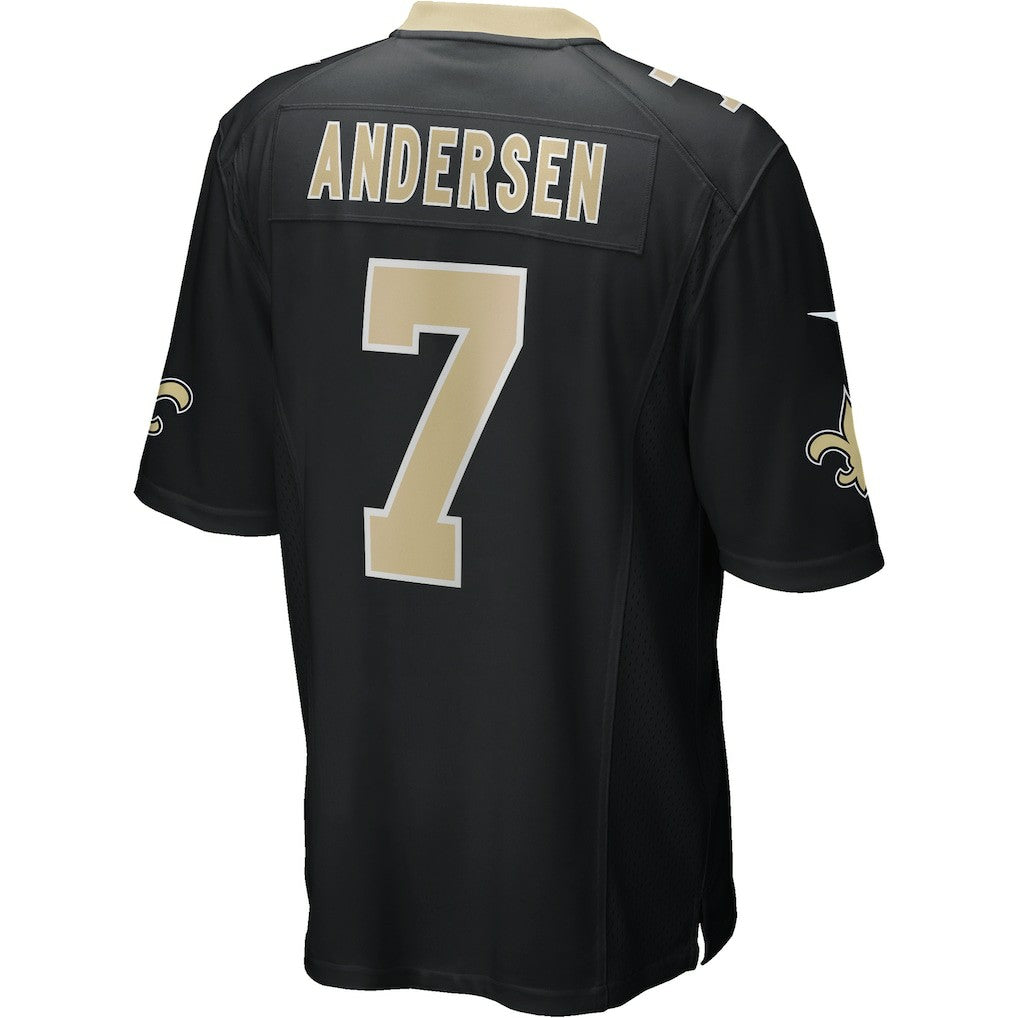 Morten Andersen New Orleans Saints Game Retired Player Jersey - Black