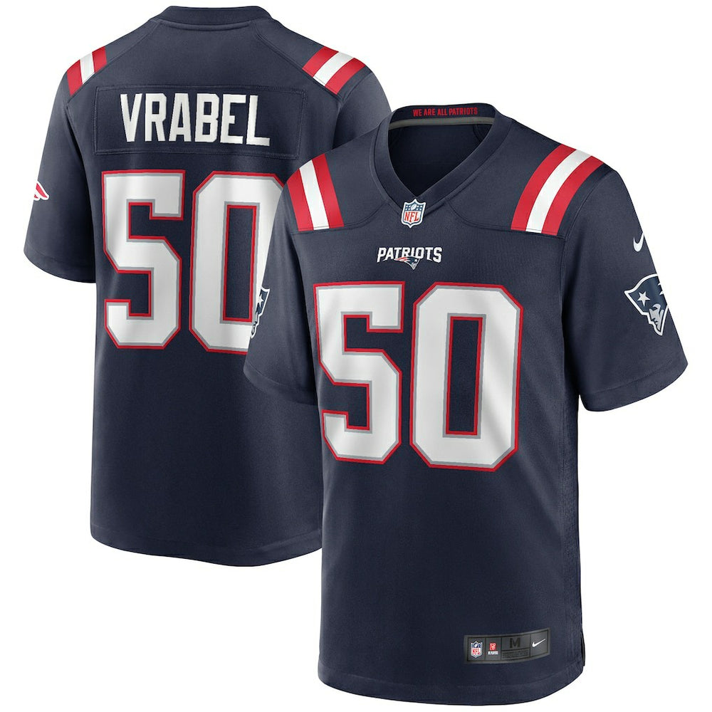 Mike Vrabel New England Patriots Game Retired Player Jersey - Navy