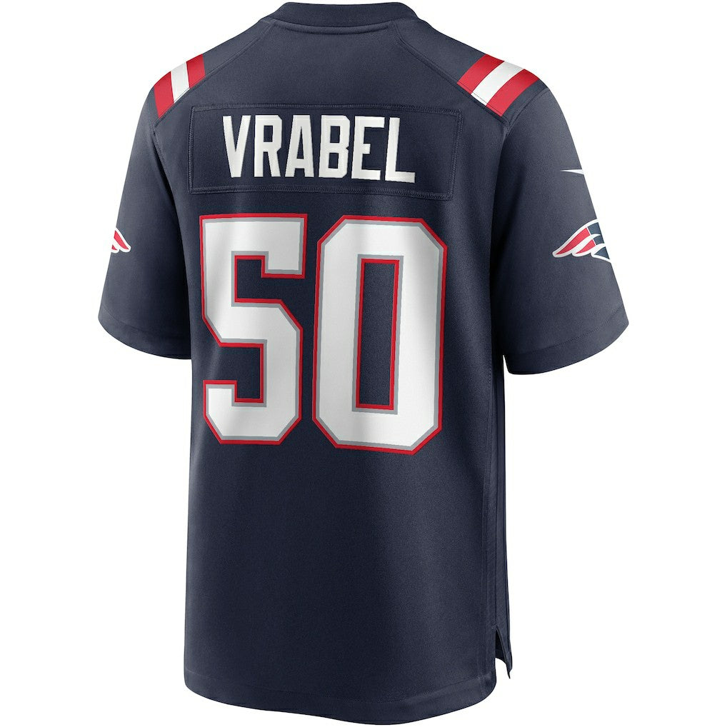 Mike Vrabel New England Patriots Game Retired Player Jersey - Navy