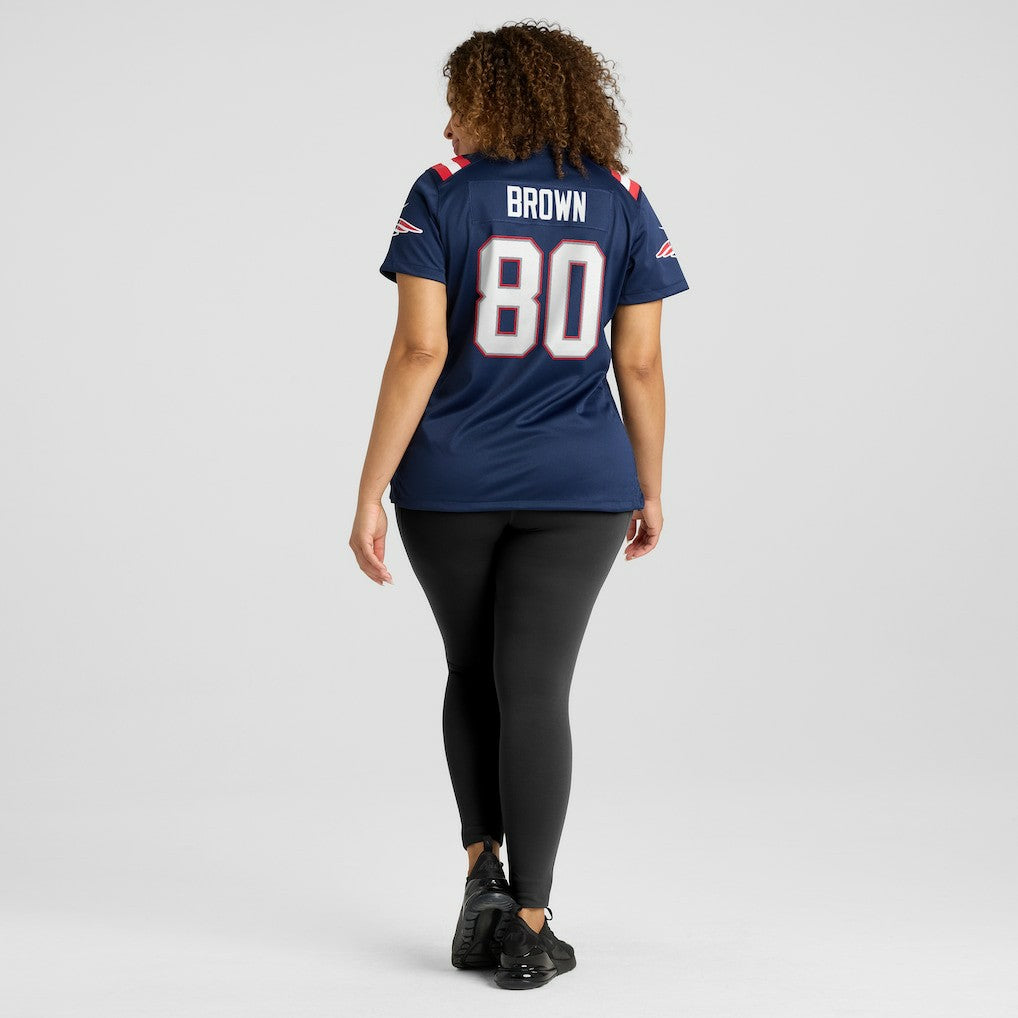 Troy Brown New England Patriots Women's Game Retired Player Jersey - Navy