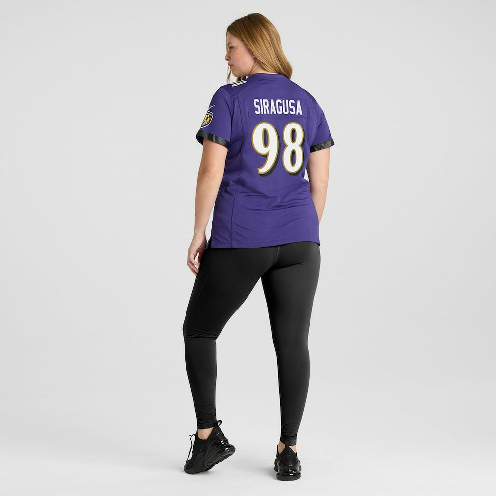 Tony Siragusa Baltimore Ravens Women's Game Retired Player Jersey - Purple