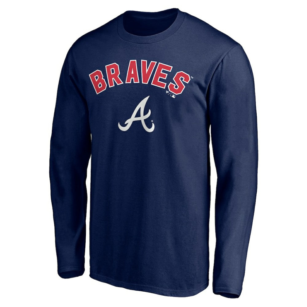 Atlanta Braves Personalized Winning Streak Name & Number Long Sleeve T-Shirt Navy