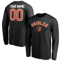 Baltimore Orioles Personalized Winning Streak Name & Number Long Sleeve T-Shirt Black