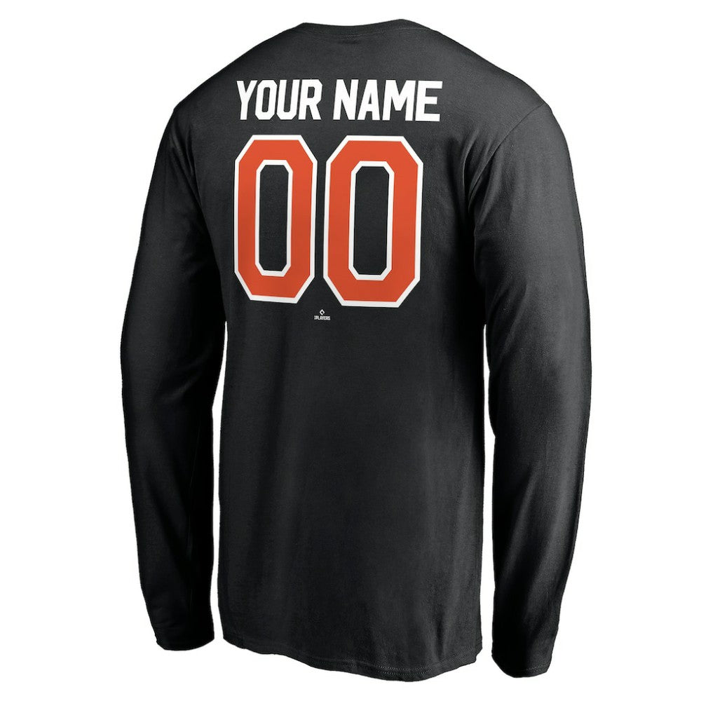 Baltimore Orioles Personalized Winning Streak Name & Number Long Sleeve T-Shirt Black