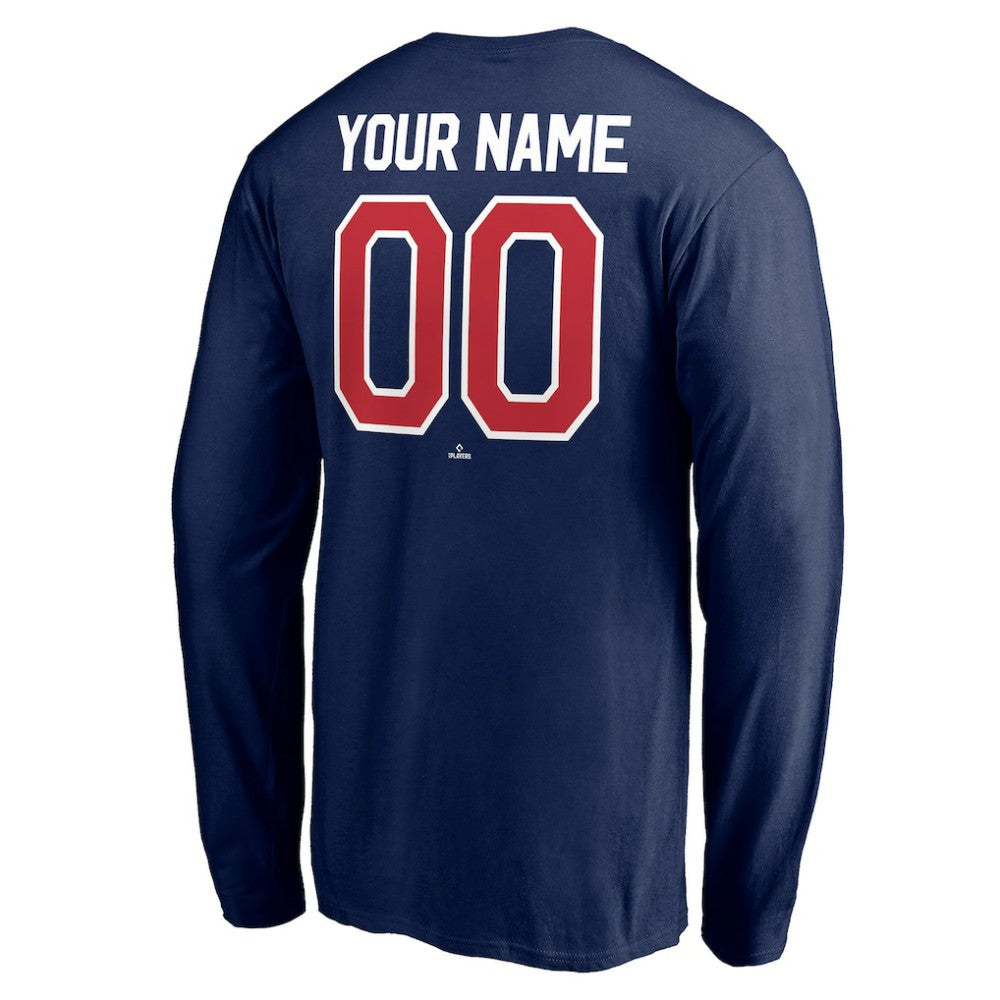 Boston Red Sox Personalized Winning Streak Name & Number Long Sleeve T-Shirt Navy