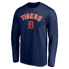 Detroit Tigers Personalized Winning Streak Name & Number Long Sleeve T-Shirt Navy