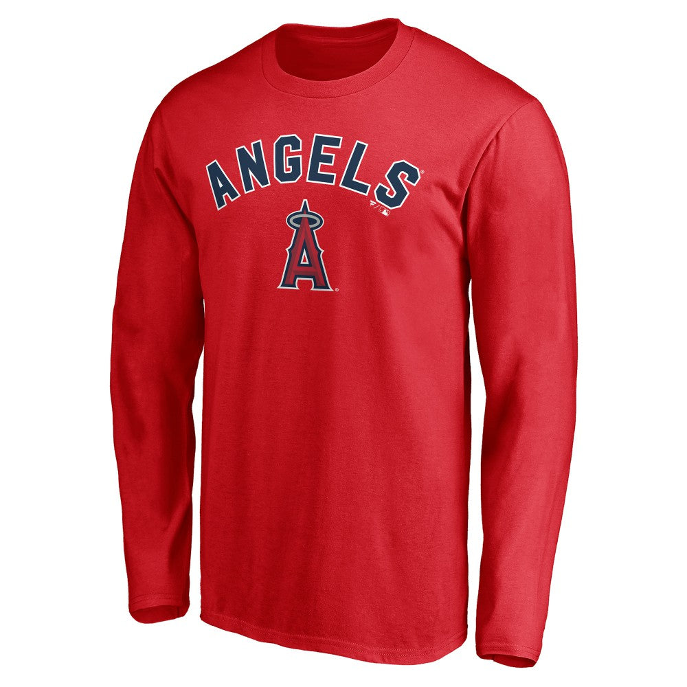 Los Angeles Angels Personalized Winning Streak Name & Number Long Sleeve T-Shirt Red