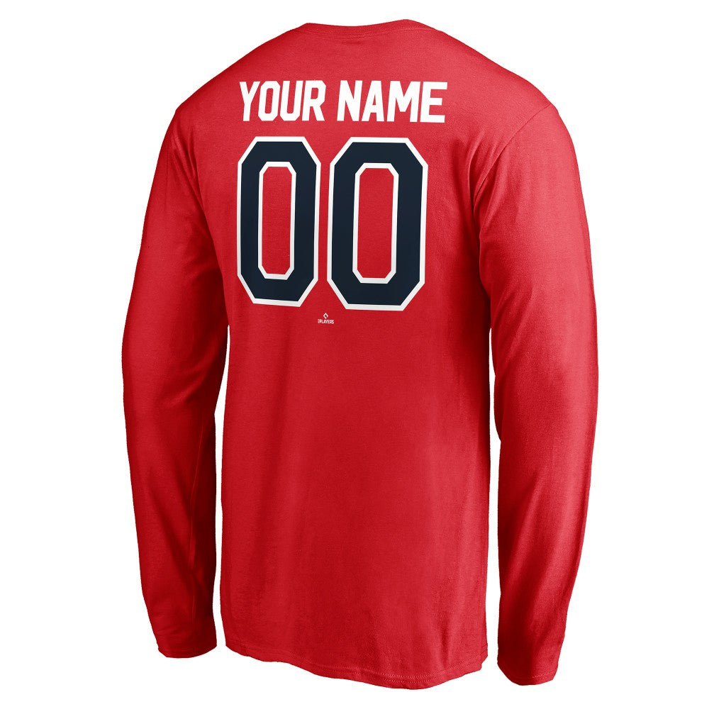 Los Angeles Angels Personalized Winning Streak Name & Number Long Sleeve T-Shirt Red