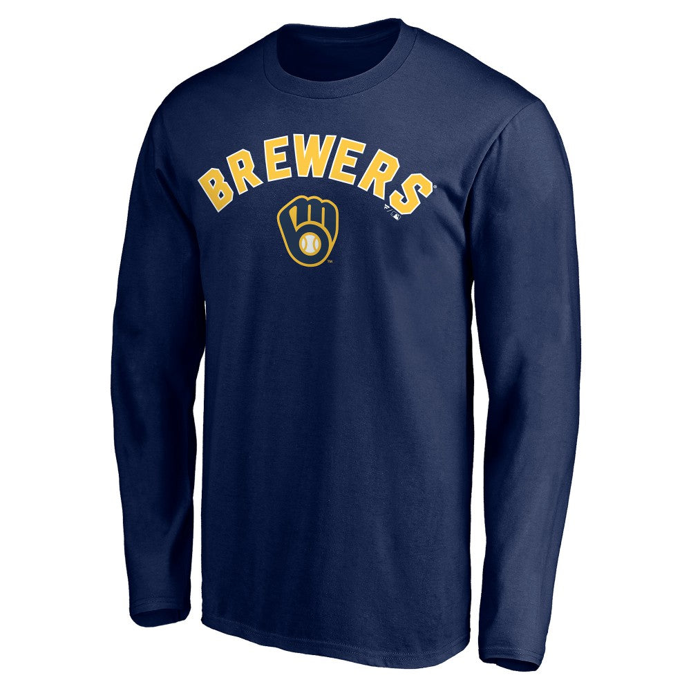 Milwaukee Brewers Personalized Winning Streak Name & Number Long Sleeve T-Shirt Navy