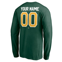 Athletics Personalized Winning Streak Name & Number Long Sleeve T-Shirt Green