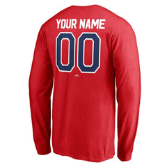 Philadelphia Phillies Personalized Winning Streak Name & Number Long Sleeve T-Shirt Red